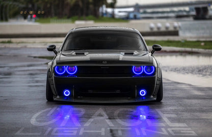 ORACLE Lighting 2008-2014 Dodge Challenger LED Fog Light Halo Kit - Standard Mount by ORACLE Lighting