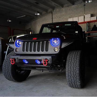 ORACLE Lighting 2007-2018 Jeep Wrangler JK LED Surface Mount Fog Light Halo Kit by ORACLE Lighting