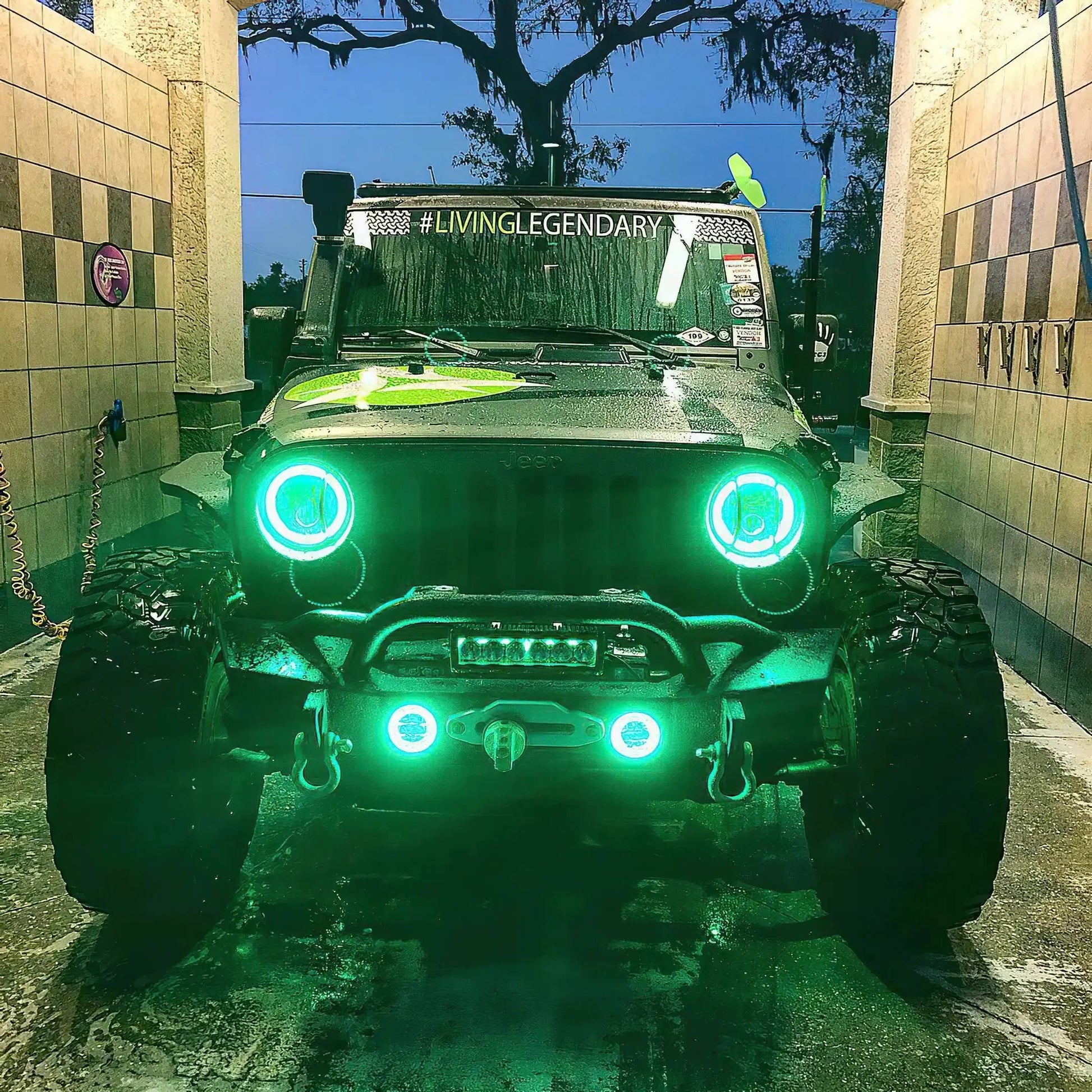 ORACLE Lighting 2007-2018 Jeep Wrangler JK LED Surface Mount Fog Light Halo Kit by ORACLE Lighting