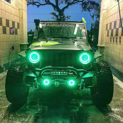 ORACLE Lighting 2007-2018 Jeep Wrangler JK LED Surface Mount Fog Light Halo Kit by ORACLE Lighting