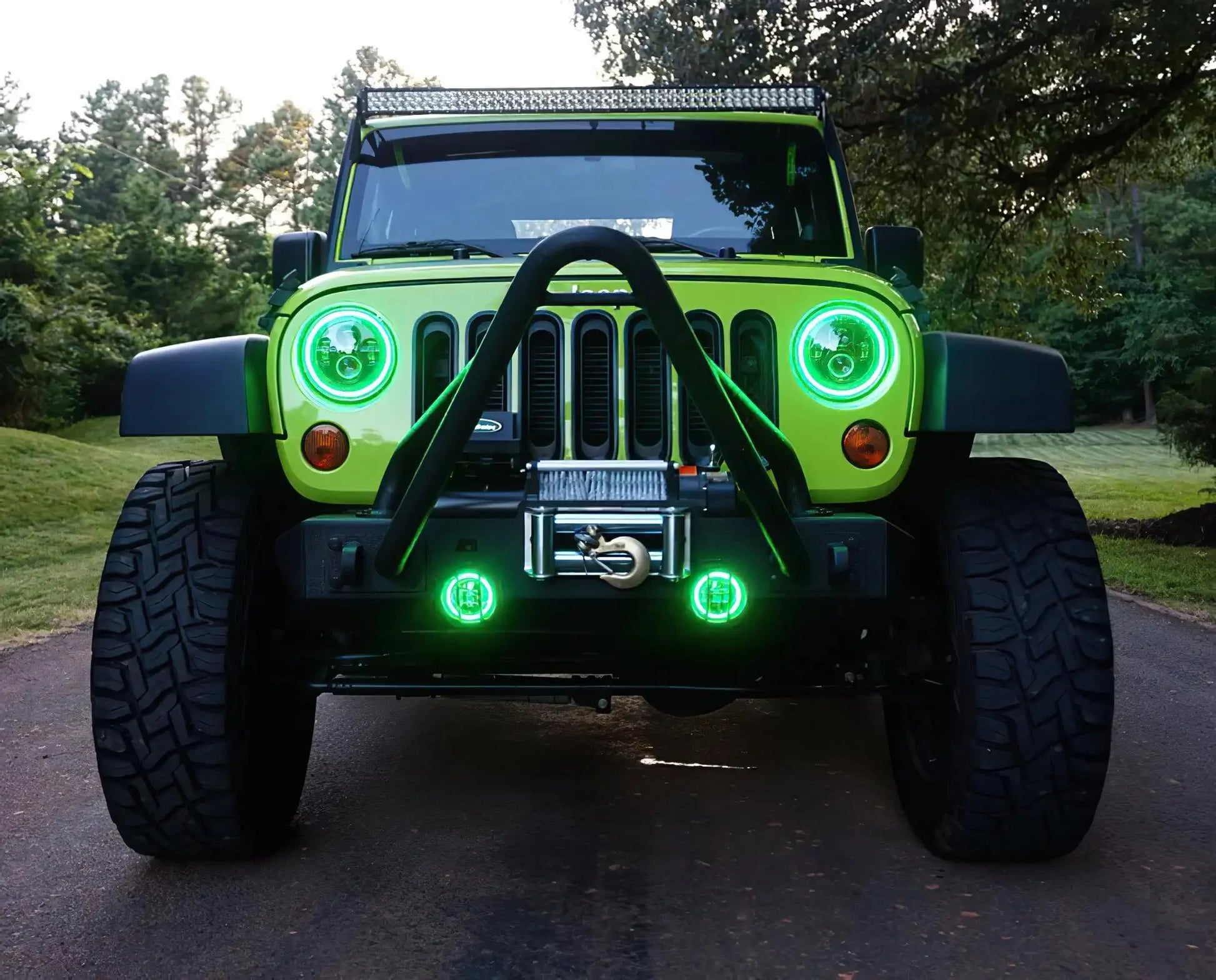 ORACLE Lighting 2007-2018 Jeep Wrangler JK LED Surface Mount Fog Light Halo Kit by ORACLE Lighting