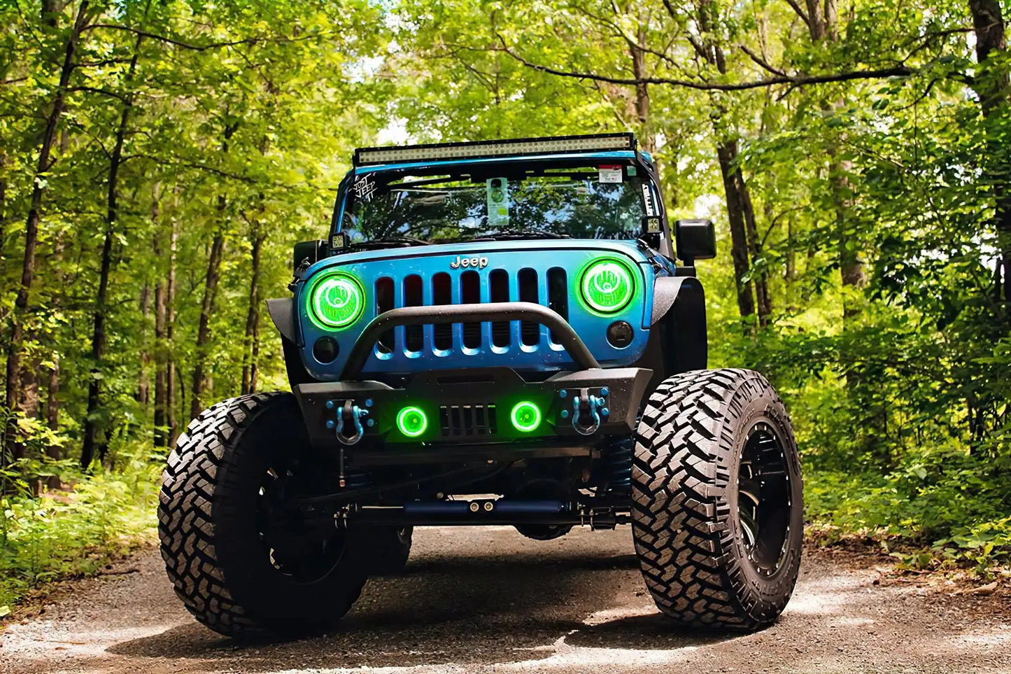 ORACLE Lighting 2007-2018 Jeep Wrangler JK LED Surface Mount Fog Light Halo Kit by ORACLE Lighting