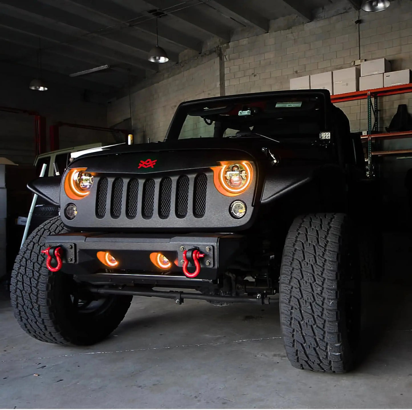 ORACLE Lighting 2007-2018 Jeep Wrangler JK LED Surface Mount Fog Light Halo Kit by ORACLE Lighting