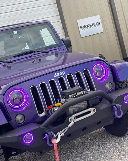 ORACLE Lighting 2007-2018 Jeep Wrangler JK LED Surface Mount Fog Light Halo Kit by ORACLE Lighting
