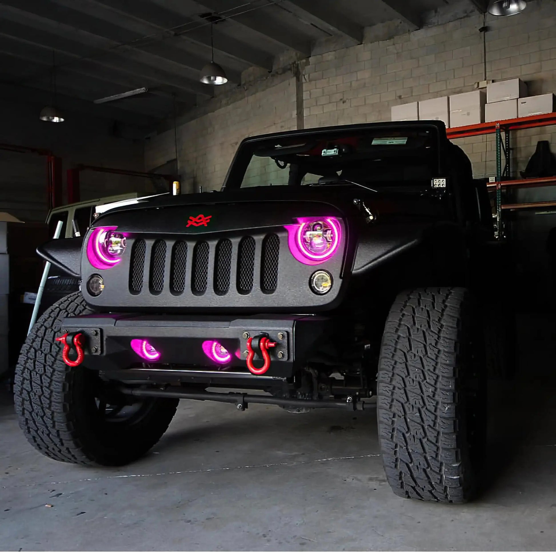 ORACLE Lighting 2007-2018 Jeep Wrangler JK LED Surface Mount Fog Light Halo Kit by ORACLE Lighting