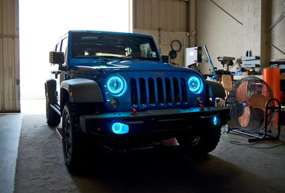 ORACLE Lighting 2007-2018 Jeep Wrangler JK LED Surface Mount Fog Light Halo Kit by ORACLE Lighting