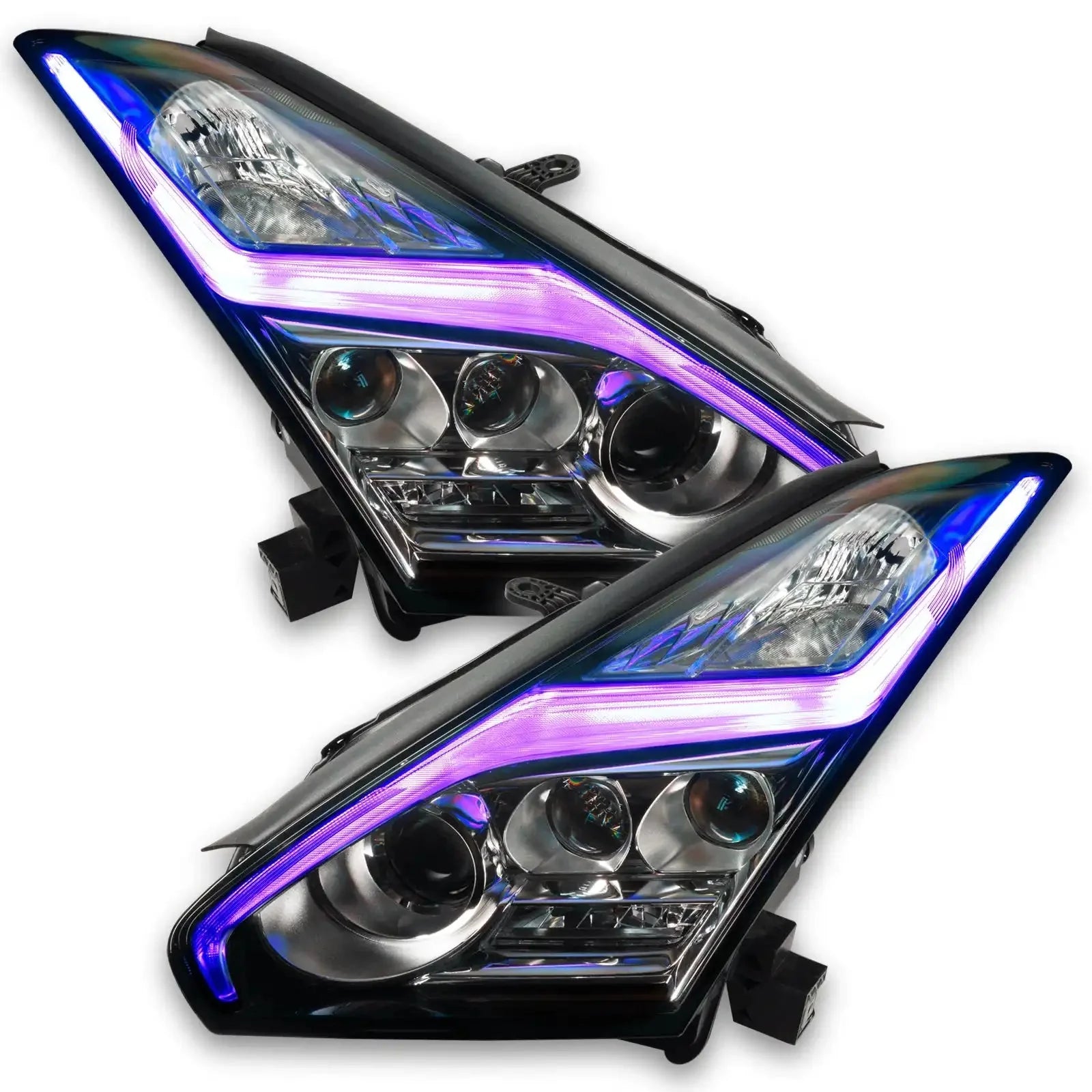 ORACLE Lighting 2015-2024 Nissan GT-R ColorSHIFT "Lightning Bolt" RGB+W Headlight DRL Upgrade Kit by ORACLE Lighting
