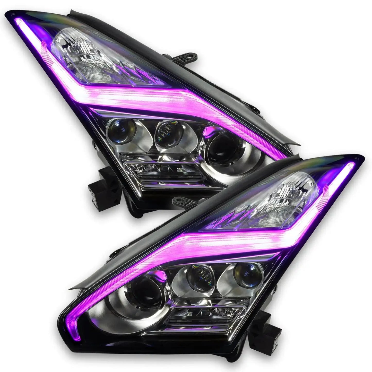ORACLE Lighting 2015-2024 Nissan GT-R ColorSHIFT "Lightning Bolt" RGB+W Headlight DRL Upgrade Kit by ORACLE Lighting