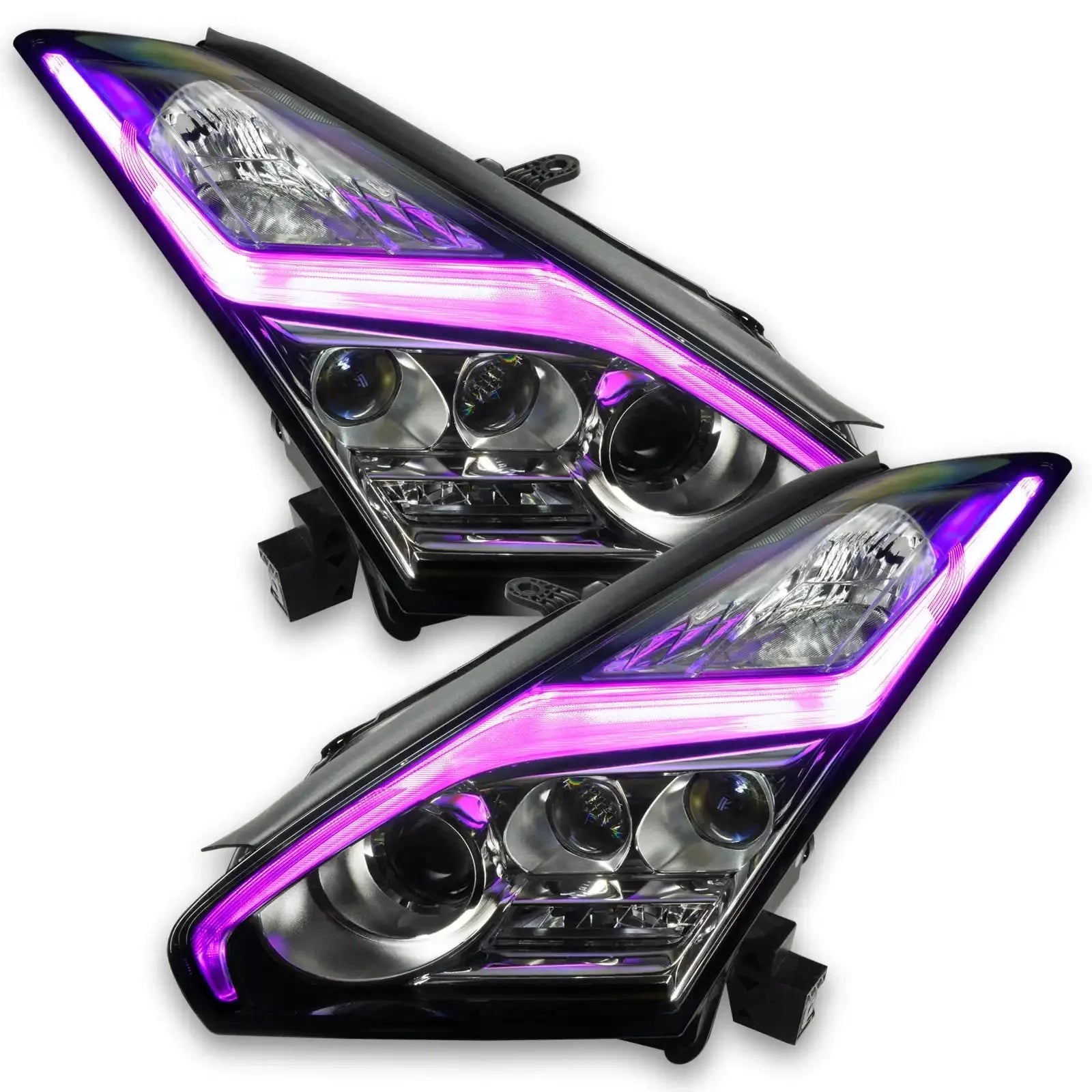 ORACLE Lighting 2015-2024 Nissan GT-R ColorSHIFT "Lightning Bolt" RGB+W Headlight DRL Upgrade Kit by ORACLE Lighting