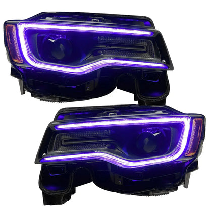 2014-2021 Jeep Grand Cherokee Dynamic ColorSHIFT Headlight DRL Upgrade Kit by ORACLE Lighting