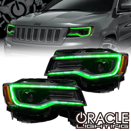 2014-2021 Jeep Grand Cherokee Dynamic ColorSHIFT Headlight DRL Upgrade Kit by ORACLE Lighting