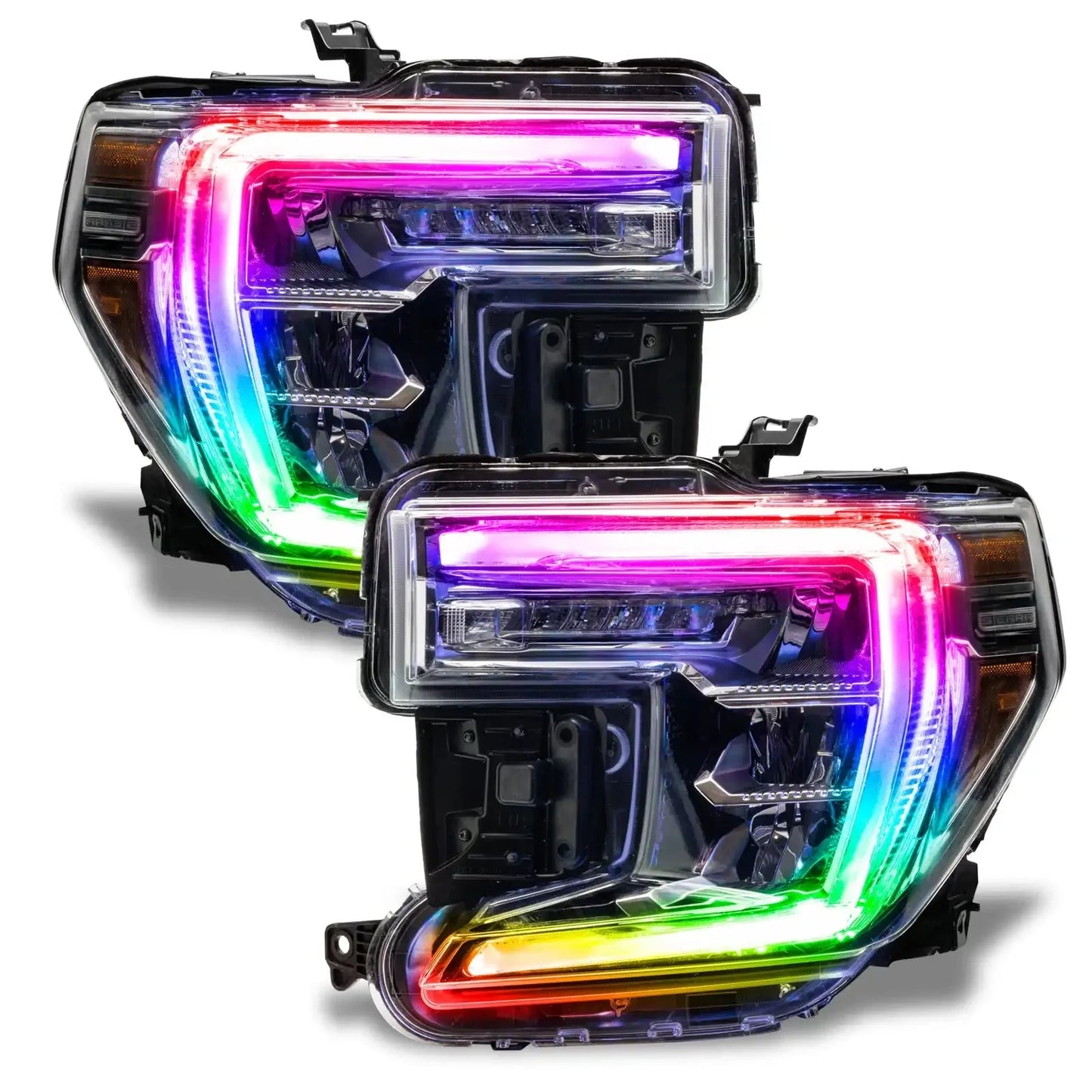 ORACLE Lighting 2019-2022 GMC Sierra 1500 ColorSHIFT RGB+W Headlight DRL Upgrade Kit by ORACLE Lighting