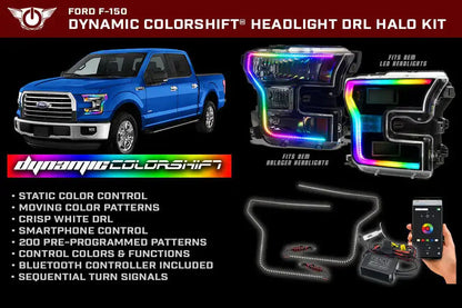 ORACLE Lighting 2015-2017 Ford F-150 Dynamic ColorSHIFT Headlight DRL Upgrade Kit by ORACLE Lighting