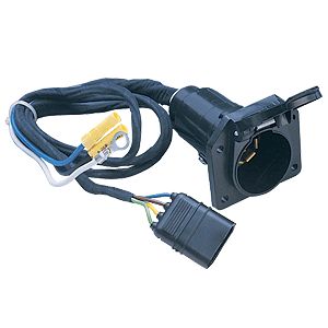 7 RV Blade To 4 Wire Flat Flexible Wire With Dust Cover & Protective Wire Cover by Husky Towing