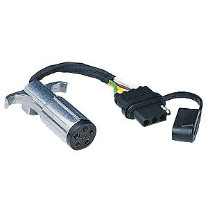 6 Pole Round And 4 Wire Flat Flexible Wire With Dust Cover by Husky Towing