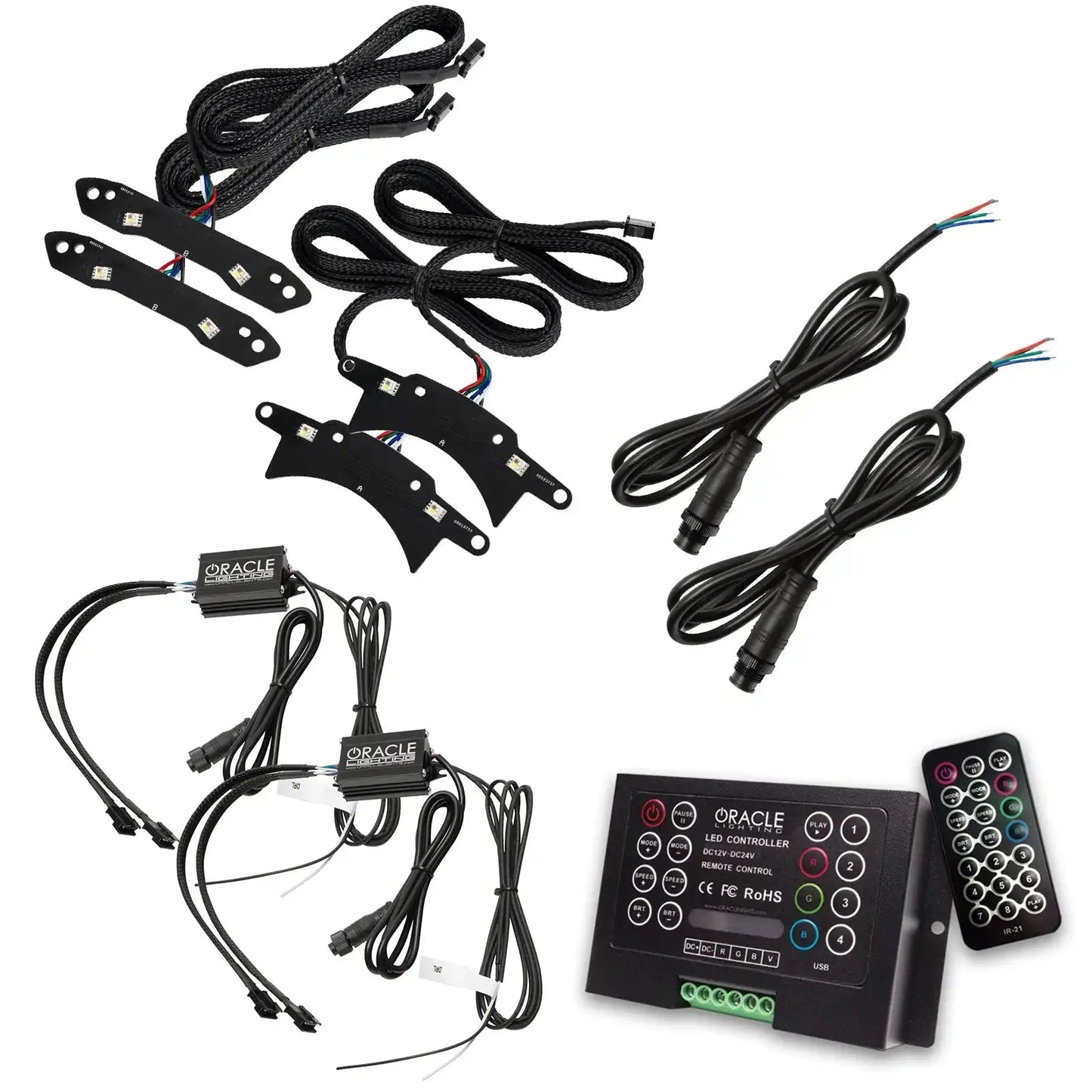 ORACLE Lighting 2015-2023 Dodge Challenger ColorSHIFT RGB+W Headlight DRL Upgrade Kit by ORACLE Lighting
