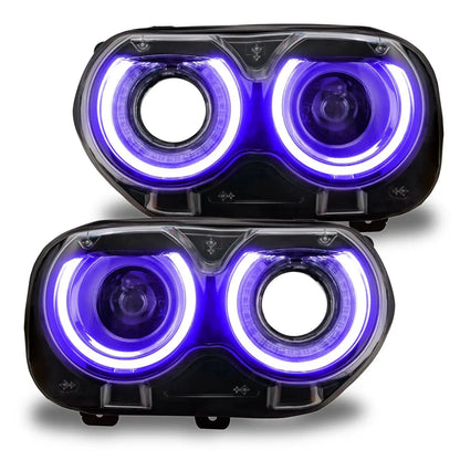 ORACLE Lighting 2015-2023 Dodge Challenger ColorSHIFT RGB+W Headlight DRL Upgrade Kit by ORACLE Lighting