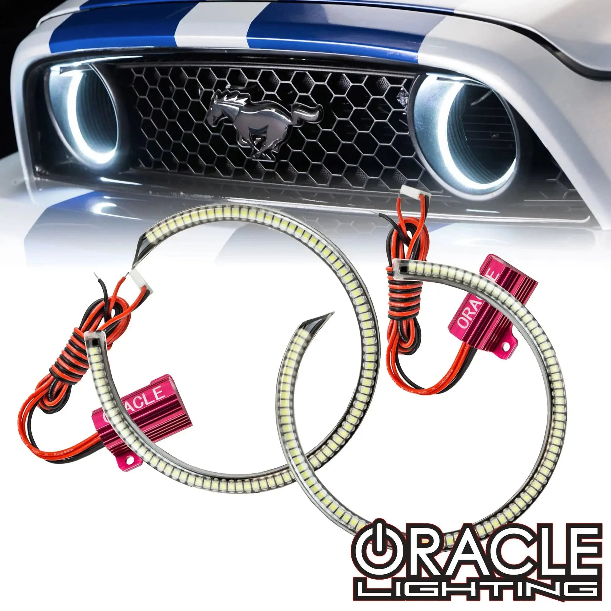 ORACLE Lighting 2013-2014 Ford Mustang Surface Mount Fog Light Halo Kit (Grill Style) by ORACLE Lighting