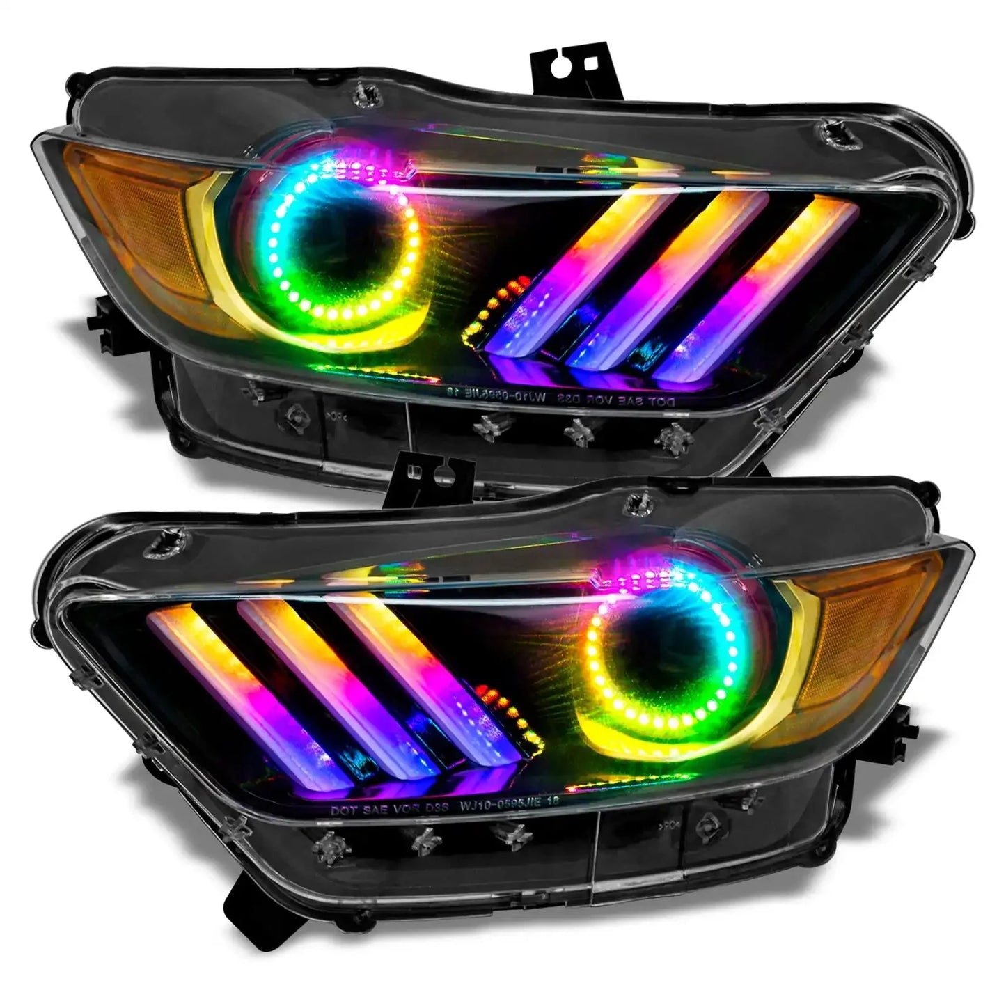 ORACLE Lighting 2015-2017 Ford Mustang V6/GT/Shelby Dynamic ColorSHIFT RGB+A DRL Upgrade w/Halo Kit by ORACLE Lighting