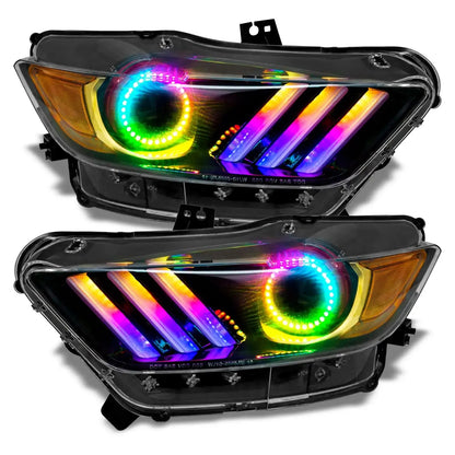 ORACLE Lighting 2015-2017 Ford Mustang V6/GT/Shelby Dynamic ColorSHIFT RGB+A DRL Upgrade w/Halo Kit by ORACLE Lighting