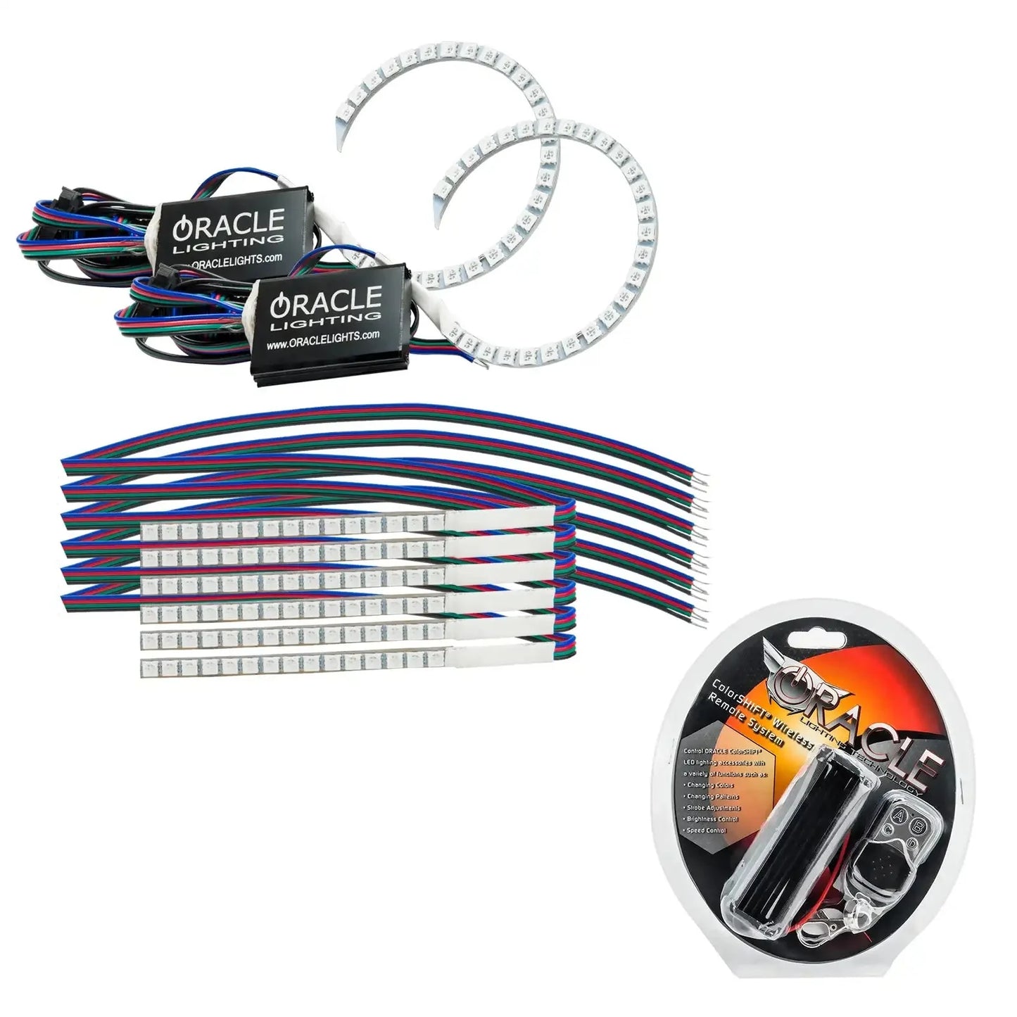 ORACLE Lighting 2018-2023 Ford Mustang ColorSHIFT DRL Upgrade w/Halo Kit by ORACLE Lighting