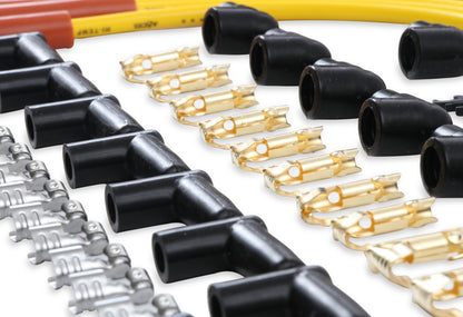 Spark Plug Wire Set - 8mm - Yellow with Orange Straight Boots by ACCEL