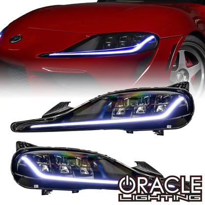ORACLE Lighting 2020-2024 Toyota Supra GR ColorSHIFT RGB+A Headlight DRL Upgrade Kit by ORACLE Lighting