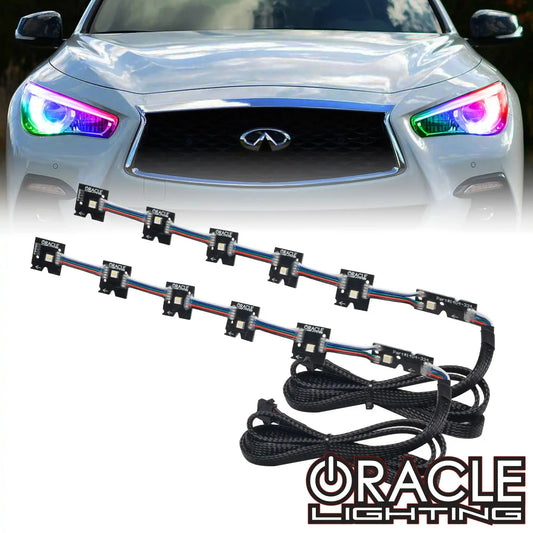 ORACLE Lighting 2014-2024 Infiniti Q50 ColorSHIFT RGB+W Headlight Halo Upgrade Kit by ORACLE Lighting