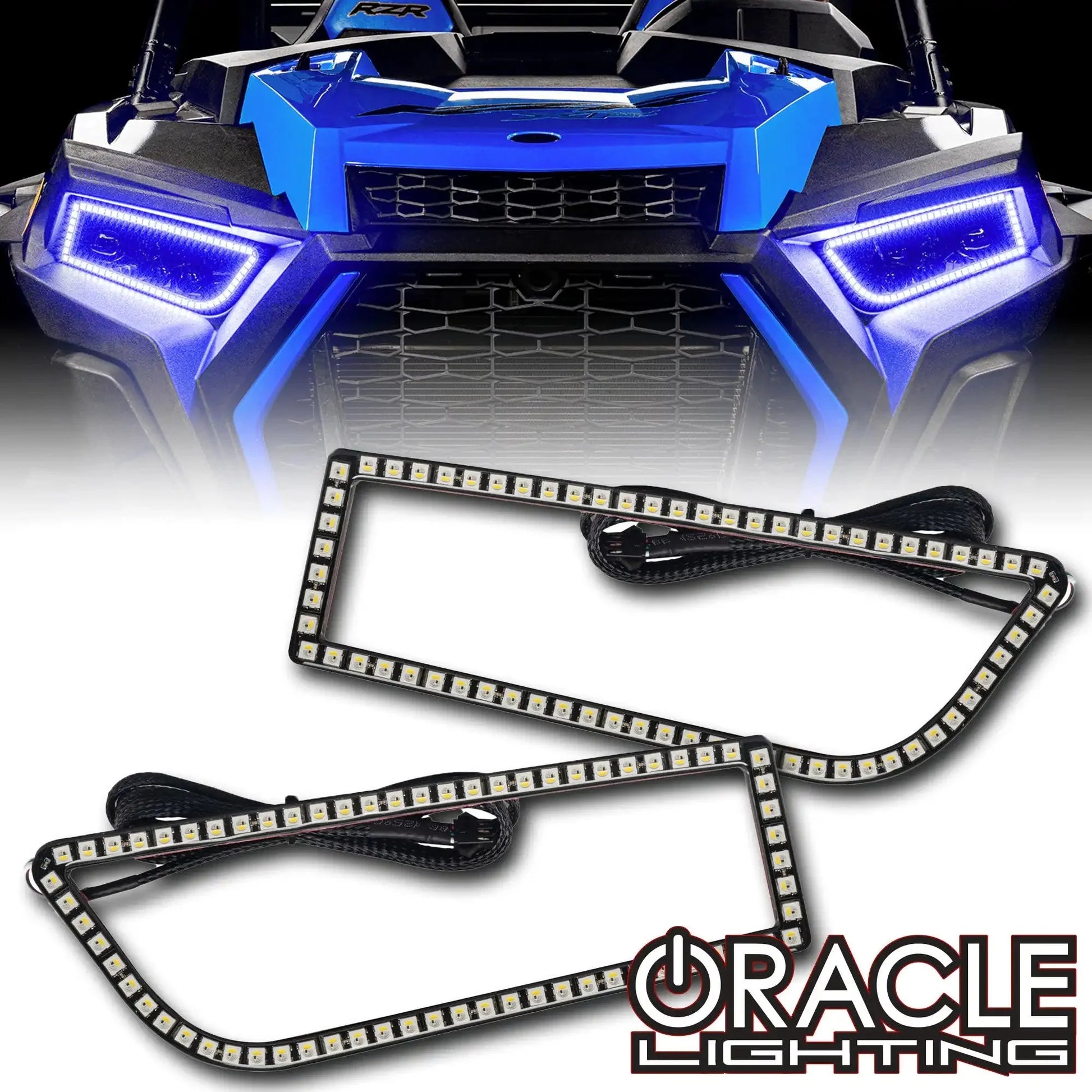ORACLE Lighting 2014-2023 Polaris RZR 900 / 1000 Turbo Dynamic ColorSHIFT RGB+A Surface Mount Headlight Halo Kit by ORACLE Lighting