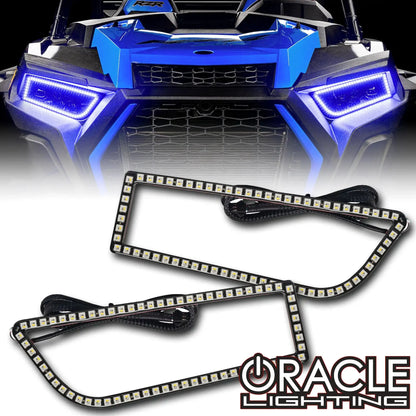 ORACLE Lighting 2014-2023 Polaris RZR 900 / 1000 Turbo Dynamic ColorSHIFT RGB+A Surface Mount Headlight Halo Kit by ORACLE Lighting