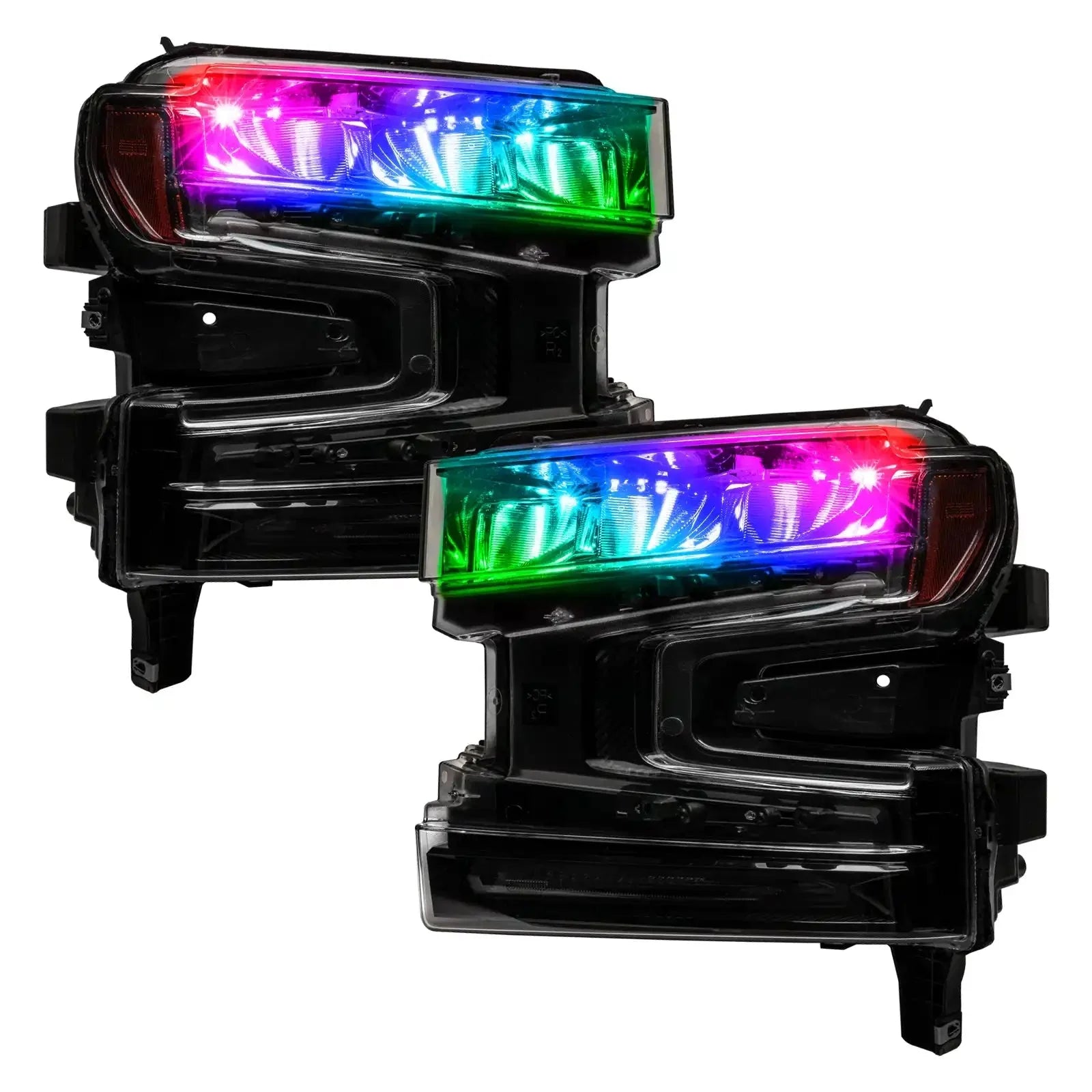 ORACLE Lighting 2019-2022 Chevrolet Silverado 1500 ColorSHIFT RGB Demon Eye Headlight Upgrade by ORACLE Lighting