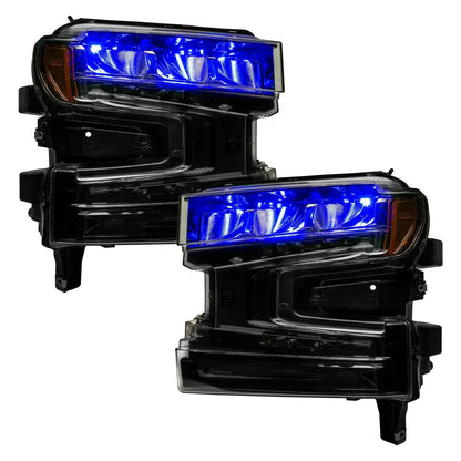 ORACLE Lighting 2019-2022 Chevrolet Silverado 1500 ColorSHIFT RGB Demon Eye Headlight Upgrade by ORACLE Lighting