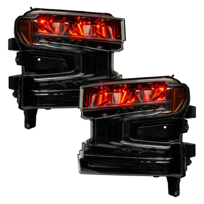 ORACLE Lighting 2019-2022 Chevrolet Silverado 1500 ColorSHIFT RGB Demon Eye Headlight Upgrade by ORACLE Lighting