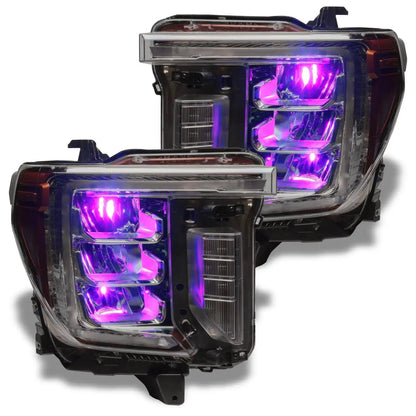 ORACLE Lighting 2020-2023 GMC Sierra 2500/3500 ColorSHIFT RGB Demon Eye Headlight Upgrade by ORACLE Lighting