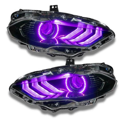 ORACLE Lighting 2018-2023 Ford Mustang Dynamic ColorSHIFT DRL Upgrade w/Halo Kit & Sequential Turn Signal by ORACLE Lighting