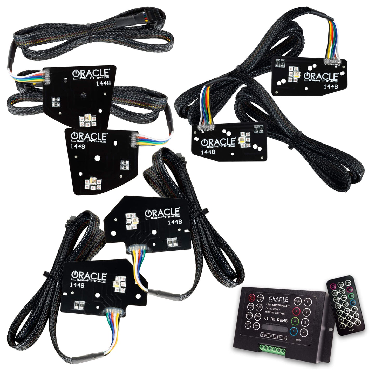 ORACLE Lighting 2019-2024 Ram 1500 RGBW+A Headlight DRL Upgrade Kit - LED Projector Headlights by ORACLE Lighting
