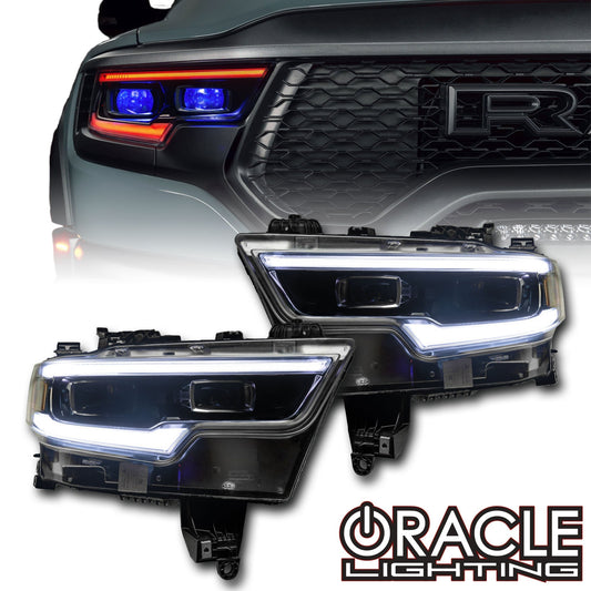 ORACLE Lighting 2019-2024 Ram 1500 RGBW+A Headlight DRL Upgrade Kit - LED Projector Headlights by ORACLE Lighting