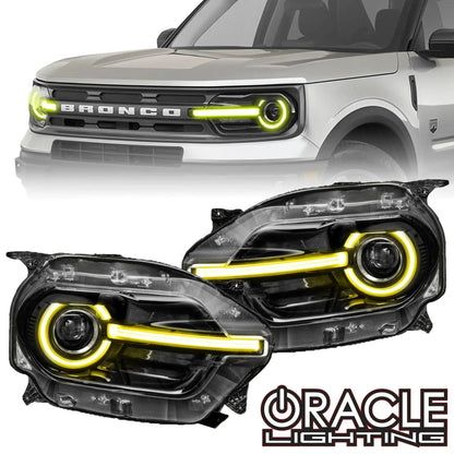 ORACLE Lighting 2021-2025 Ford Bronco Sport ColorSHIFT RGB+W Headlight DRL + Halo Upgrade by ORACLE Lighting