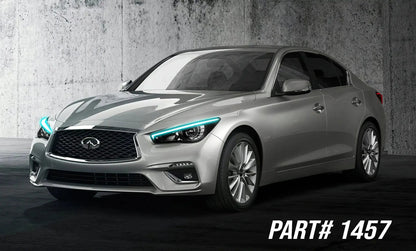 ORACLE Lighting 2014-2024 Infiniti Q50 ColorSHIFT RGB+W Headlight DRL Upgrade Kit by ORACLE Lighting