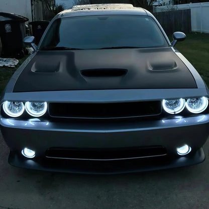 2008-2014 Dodge Challenger Dynamic ColorSHIFT Surface Mount Headlight & Fog Light Halo Kit - COMBO by ORACLE Lighting