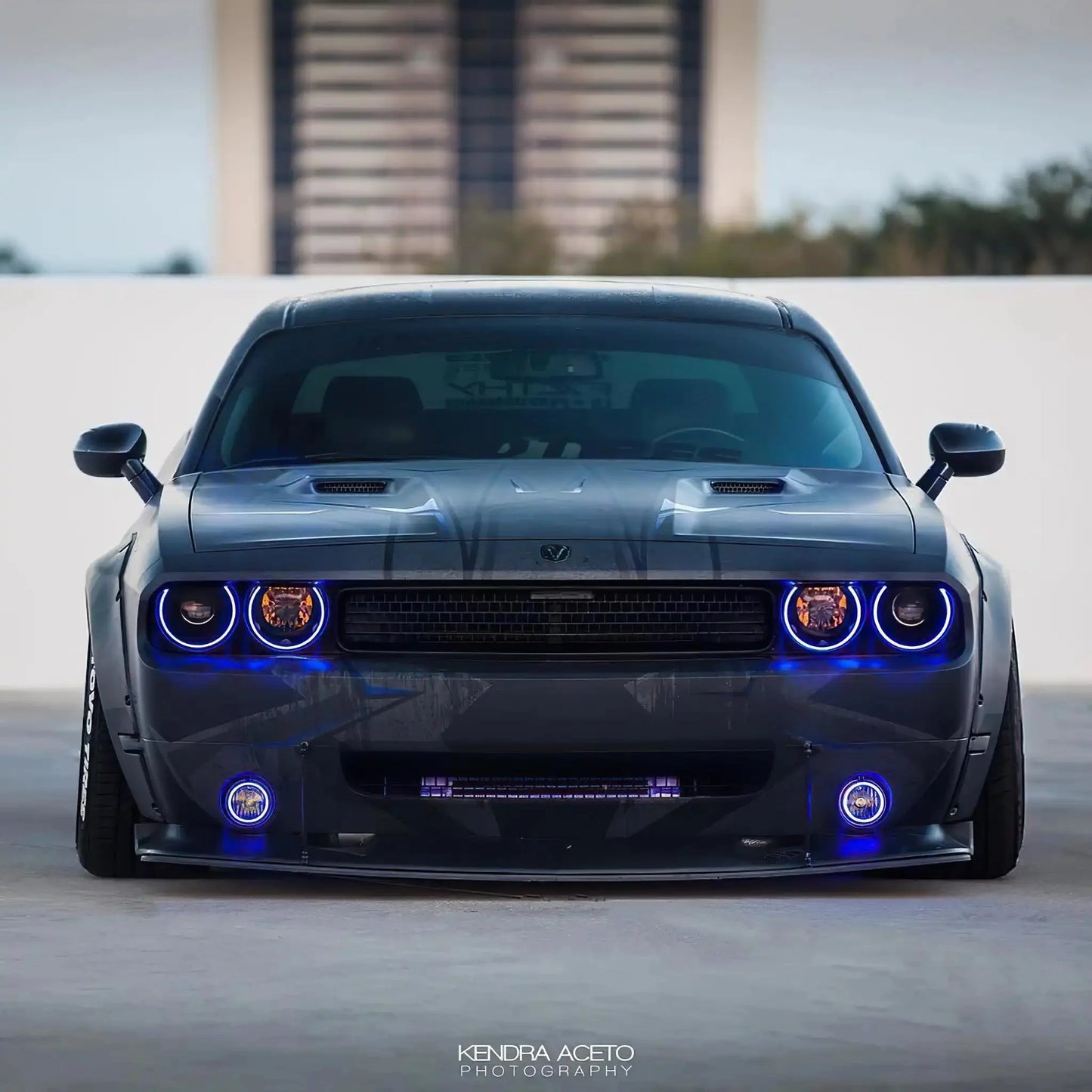 2008-2014 Dodge Challenger Dynamic ColorSHIFT Surface Mount Headlight & Fog Light Halo Kit - COMBO by ORACLE Lighting