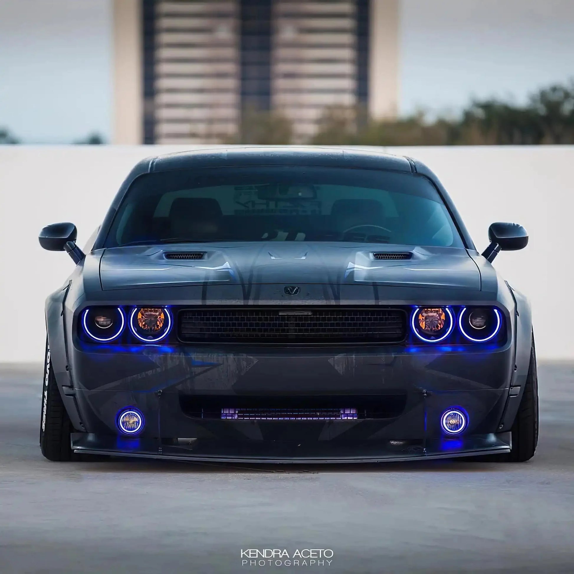 2008-2014 Dodge Challenger Dynamic ColorSHIFT Surface Mount Headlight & Fog Light Halo Kit - COMBO by ORACLE Lighting