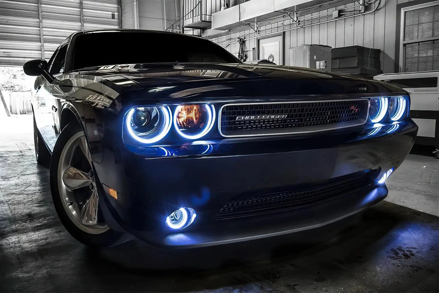 2008-2014 Dodge Challenger Dynamic ColorSHIFT Surface Mount Headlight & Fog Light Halo Kit - COMBO by ORACLE Lighting