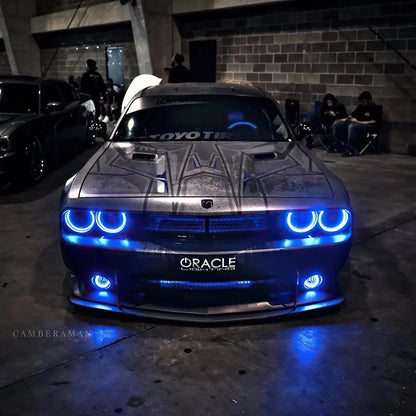 2008-2014 Dodge Challenger Dynamic ColorSHIFT Surface Mount Headlight & Fog Light Halo Kit - COMBO by ORACLE Lighting