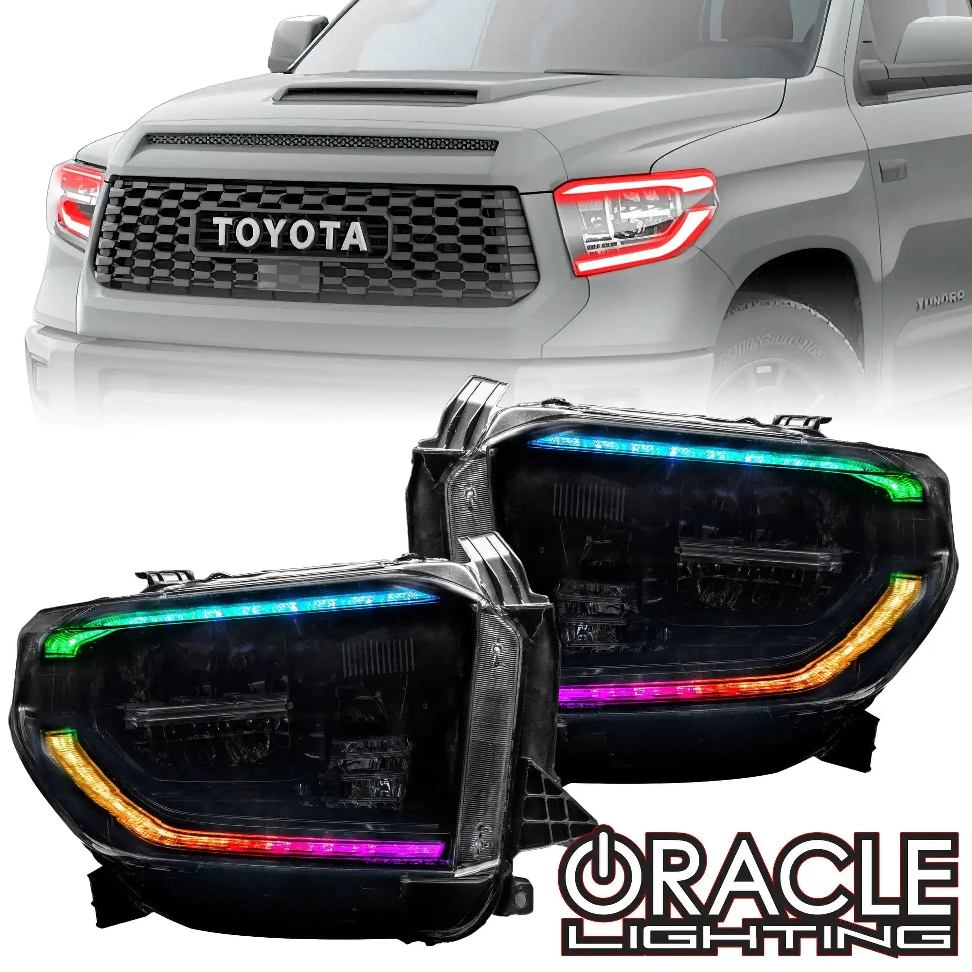 ORACLE Lighting 2018-2021 Toyota Tundra Dynamic ColorSHIFT Headlight DRL Upgrade Kit by ORACLE Lighting