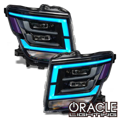 ORACLE Lighting 2021-2024 Nissan Titan ColorSHIFT RGB+W Headlight DRL Upgrade by ORACLE Lighting