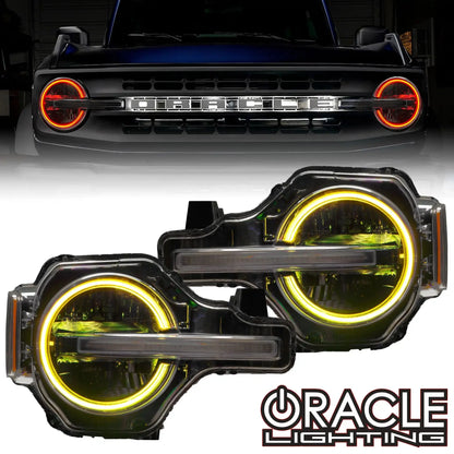 ORACLE Lighting 2021-2025 Ford Bronco ColorSHIFT RGB+W Headlight Halo Upgrade Kit by ORACLE Lighting