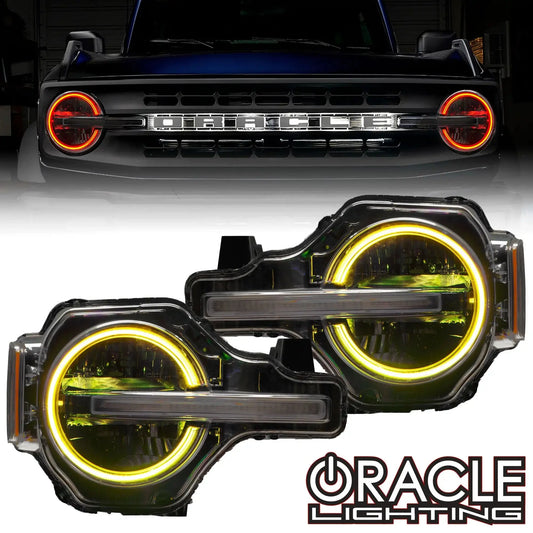 ORACLE Lighting 2021-2025 Ford Bronco ColorSHIFT RGB+W Headlight Halo Upgrade Kit by ORACLE Lighting
