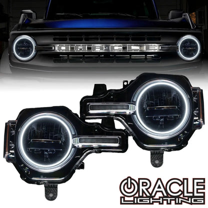 ORACLE Lighting 2021-2025 Ford Bronco LED Headlight Halo Kit - Base Headlights by ORACLE Lighting