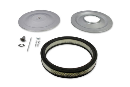 Mr. Gasket Air Cleaner - 14 Inch Diameter x 2-1/4 Inch Tall - Chrome by Mr Gasket